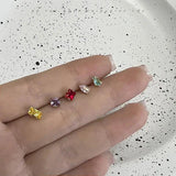 925 Silver Earrings 5pc Set Tiny Earrings for Women Birthday Gift