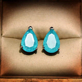 Paraiba Zirconium Earrings Geometric Drop Earrings Set