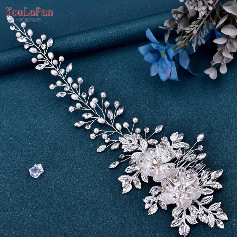 Alloy Flower Wedding Headband Bridal Hair Accessories Rhinestone Headpiece