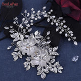 Alloy Flower Wedding Headband Bridal Hair Accessories Rhinestone Headpiece