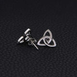 Celtic Knot Stud Earrings 2pcs/set Stainless Steel Women