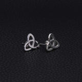 Celtic Knot Stud Earrings 2pcs/set Stainless Steel Women