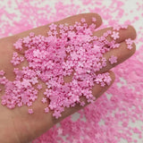 1000pc Acrylic Flower Silver Beads Nail Accessory