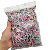 1000pc Acrylic Flower Silver Beads Nail Accessory