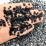 1000pc Acrylic Flower Silver Beads Nail Accessory