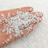 1000pc Acrylic Flower Silver Beads Nail Accessory