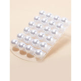 12 Pairs Round Pearl Stud Earrings Set Alloy Earrings Bar Girls Jewelry
