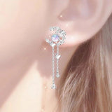 Moon Stud Earrings Sweet Tassel Butterfly Set Light Birthday Gift