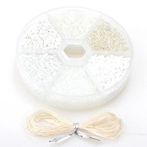 Olingart 2mm Glass Seed Beads Belt Box Set DIY Jewelry Making