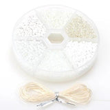 Olingart 2mm Glass Seed Beads Belt Box Set DIY Jewelry Making