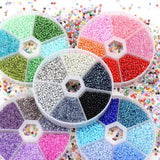 Olingart 2mm Glass Seed Beads Belt Box Set DIY Jewelry Making