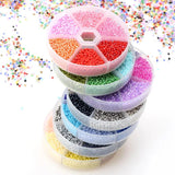 Olingart 2mm Glass Seed Beads Belt Box Set DIY Jewelry Making