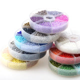 Olingart 2mm Glass Seed Beads Belt Box Set DIY Jewelry Making