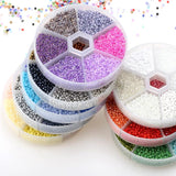 Olingart 2mm Glass Seed Beads Belt Box Set DIY Jewelry Making