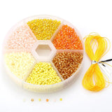 Olingart 2mm Glass Seed Beads Belt Box Set DIY Jewelry Making
