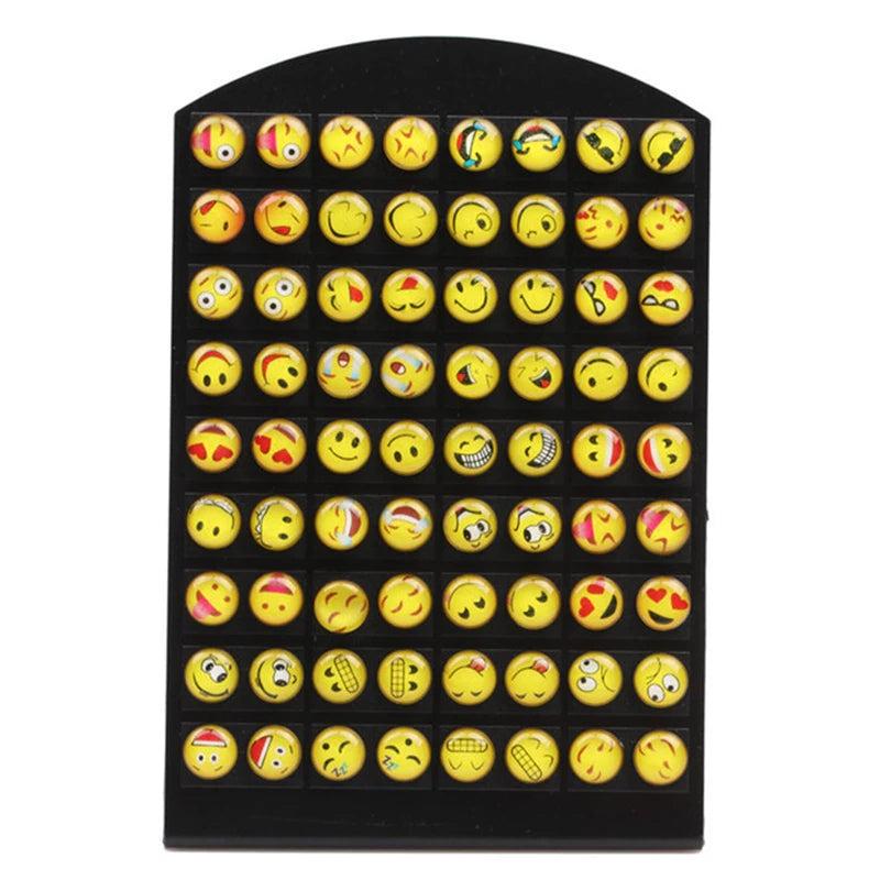 36 Pairs Clear Acrylic Smile Face Earrings Set, Small Hoop Jewelry for Girls