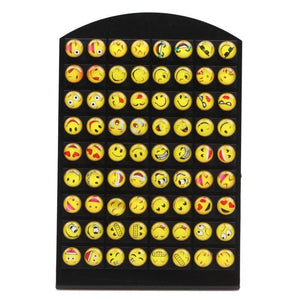 36 Pairs Clear Acrylic Smile Face Earrings Set, Small Hoop Jewelry for Girls