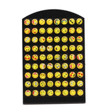 36 Pairs Clear Acrylic Smile Face Earrings Set, Small Hoop Jewelry for Girls