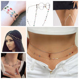 Stainless Steel Chain Devil Eye Enamel Bead Link