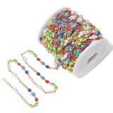 Stainless Steel Chain Devil Eye Enamel Bead Link