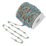 Stainless Steel Chain Devil Eye Enamel Bead Link