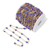 Stainless Steel Chain Devil Eye Enamel Bead Link