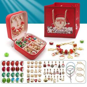 DIY Charms Bracelet Making Kit with Jewelry Box & Beads