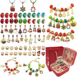 DIY Charms Bracelet Making Kit with Jewelry Box & Beads