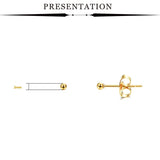 8 Pairs Stainless Steel Stud Earrings Set for Men Women 2mm