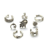 Bohemian Sun Moon Punk Earring Set