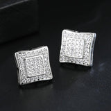 Rock Hip Hop Iced Out Stud Earring for Men Ice Studded Zircon Piercing
