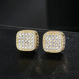 Rock Hip Hop Iced Out Stud Earring for Men Ice Studded Zircon Piercing