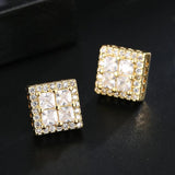 Rock Hip Hop Iced Out Stud Earring for Men Ice Studded Zircon Piercing