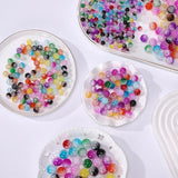 Acrylic floral ice crack beads DIY bracelet hair jewelry loose beads