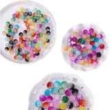 Acrylic floral ice crack beads DIY bracelet hair jewelry loose beads
