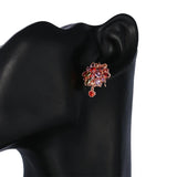 Marquise CZ Flower Stud Earrings with Zircon Stone Women Birthday