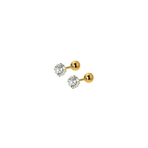 925 Silver Zircon Stud Earrings for Women Baby Wedding