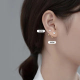 925 Silver Zircon Stud Earrings for Women Baby Wedding
