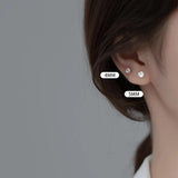 925 Silver Zircon Stud Earrings for Women Baby Wedding