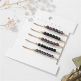 5Pcs Natural Stone Beads Hair Clips 4mm Beaded Hairpins for Women Girls Jewelry
