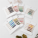 5Pcs Natural Stone Beads Hair Clips 4mm Beaded Hairpins for Women Girls Jewelry