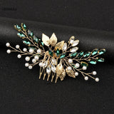 Pearl Crystal Tiaras Wedding Hair Comb Hairpin Bride Hair Accessories