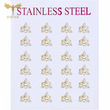 Triangle Zircon Earrings Crystal Ear Studs 12 Pairs