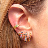Vintage CZ Zircon Piercing Earrings