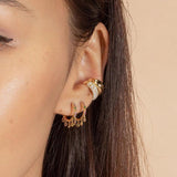 Vintage CZ Zircon Piercing Earrings