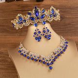 Baroque Rhinestone Silver Tiaras Bride Headwear