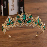 Baroque Rhinestone Silver Tiaras Bride Headwear
