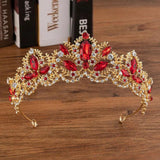 Baroque Rhinestone Silver Tiaras Bride Headwear