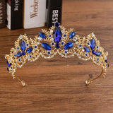 Baroque Rhinestone Silver Tiaras Bride Headwear