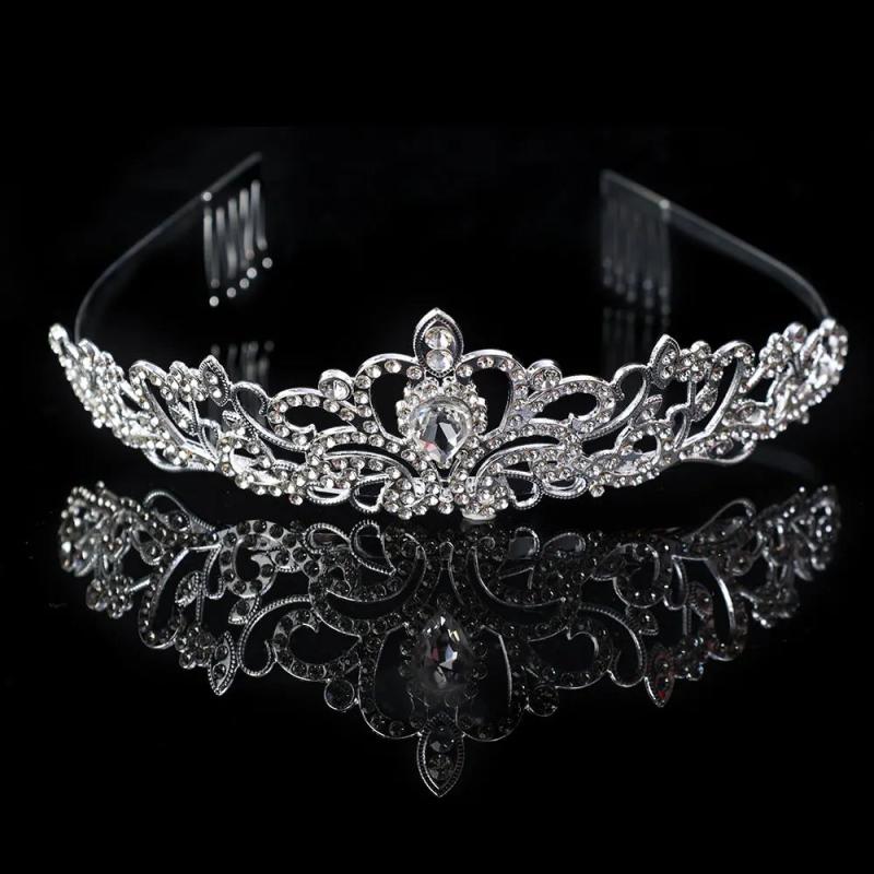 Bridal Crystal Crown Headband Wedding Hair Accessory